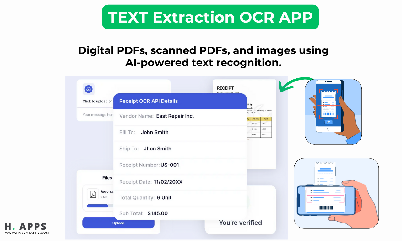 OCR Web App to extract text from pdf or extract text from images